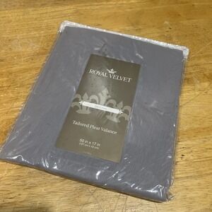 Vtg Royal Velvet Lantana Tailored Pleat Valance Zen‎ Gray 50X17"